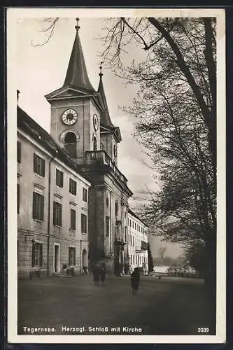 AK Tegernsee, Herzogl. Schloss mit Kirche