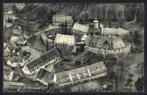 AK Büdingen /Hessen, Schloss aus der Vogelschau