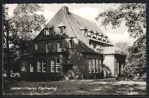 AK Uelzen /Hann., Gasthaus Fischerhof mit Garten