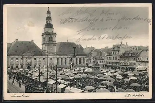 AK Mannheim, Stände auf dem Marktplatz