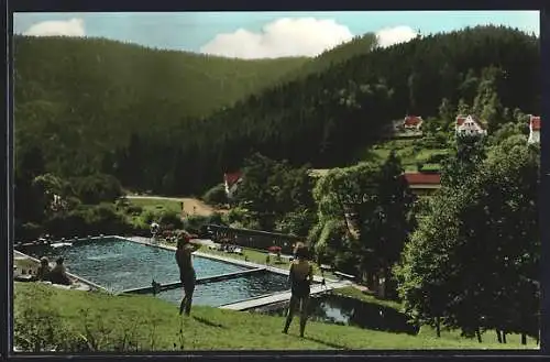 AK Warmensteinach im Fichtelgebirge, Partie im Schwimmbad