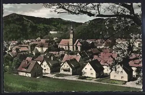 AK Waldkirch / Baden, Ortsansicht mit Kastelburg