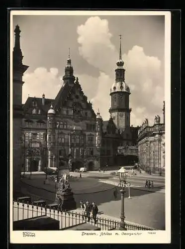Foto-AK Walter Hahn, Dresden, Nr. 10895: Dresden, Schloss mit Georgentor