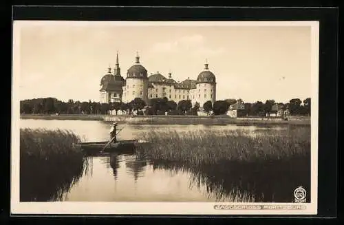 Foto-AK Walter Hahn, Dresden, Nr. 5142: Moritzburg, Blick auf Jagdschloss