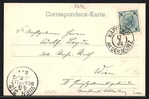 AK Neuberg an der Mürz, Kapelln mit Raxalpe