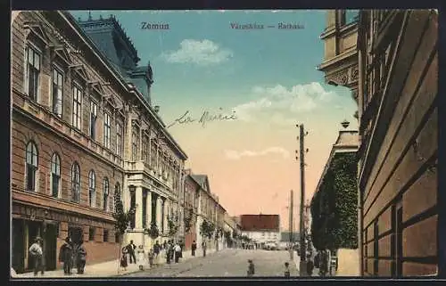 AK Zemun, Rathaus, Strassenpartie