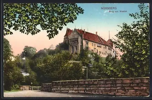 AK Nürnberg, Burg von Westen