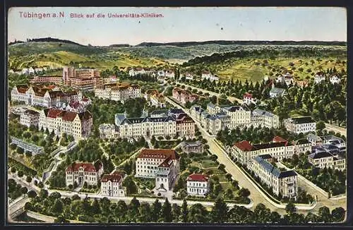 AK Tübingen a. N., Blick auf die Universitäts-Kliniken