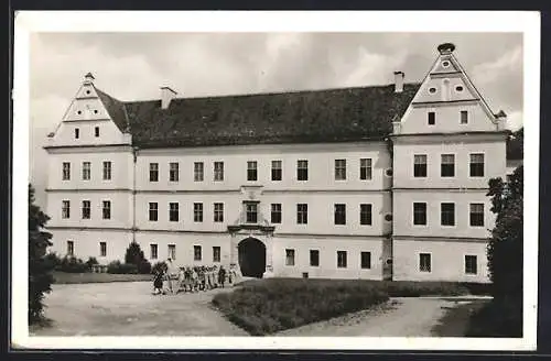 AK Buchau / Federsee, Kinderheilstätte Caritasstift, Kavalierbau von Süden
