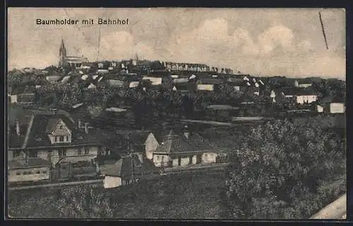 AK Baumholder, Totalansicht mit Bahnhof