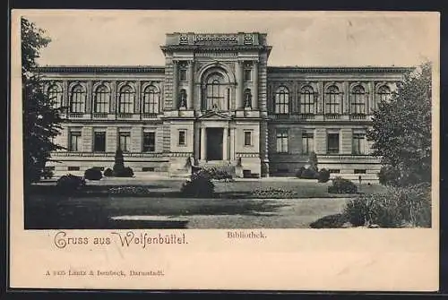 AK Wolfenbüttel, Bibliothek mit Park