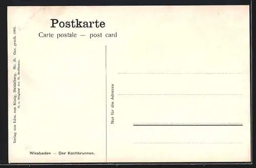 Künstler-AK Wiesbaden, Am Kochbrunnen