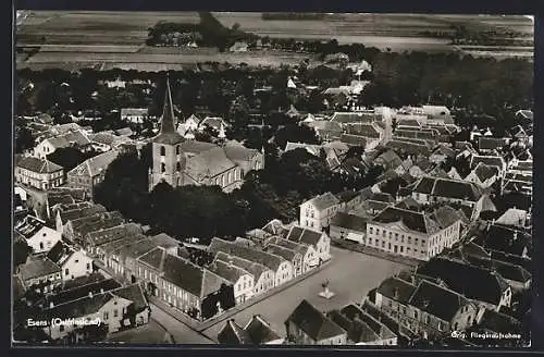 AK Esens /Ostfriesland, Ortsansicht vom Flugzeug aus