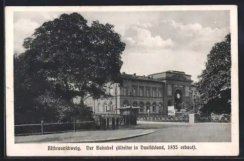 AK Alt-Braunschweig, Blick zum Bahnhof