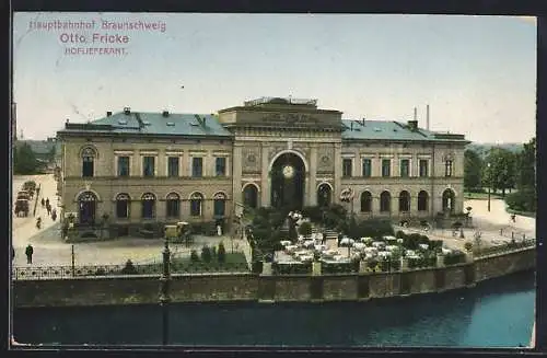 AK Braunschweig, Hauptbahnhof aus der Vogelschau