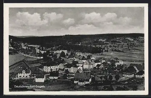 AK Deutschneudorf /Erzgeb., Ortsansicht aus der Vogelschau