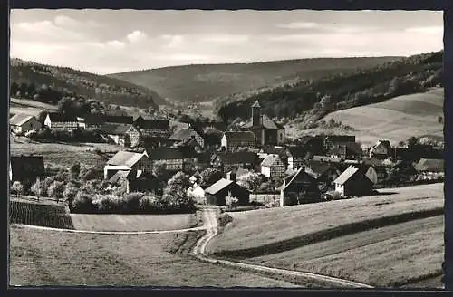 AK Ersrode bei Bad Hersfeld, Ortsansicht aus der Vogelschau