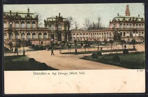 AK Dresden, Kgl. Zwinger, Westl. Teil