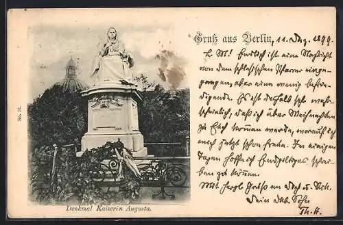 AK Berlin, Denkmal Kaiserin Augusta, Opernplatz