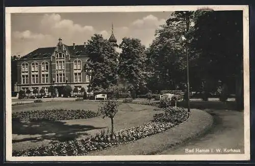 AK Bad Hamm i. W., Kurhaus mit Park