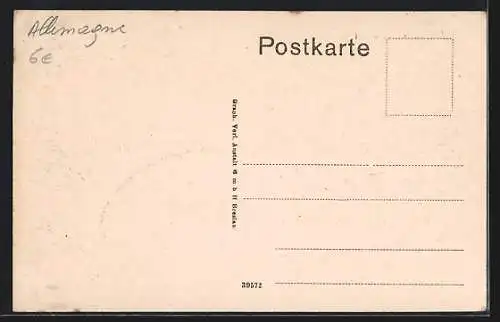 AK Alzey, Rossmarkt mit Engel-Apotheke und Geschäften