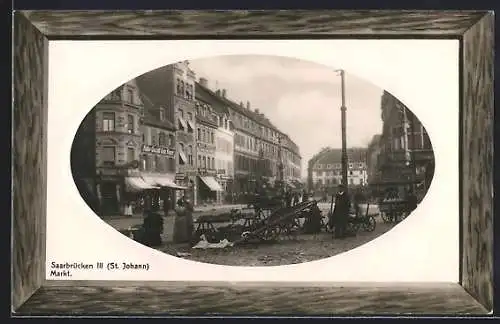 AK Saarbrücken, St. Johann, Kaffee-Geschäft Gebr. Kayser am Markt