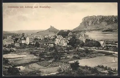 AK Gerolstein, Ortsansicht mit Auburg und Munterlay
