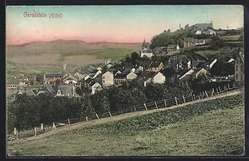 AK Gerolstein /Eifel, Ortsansicht mit Feldern