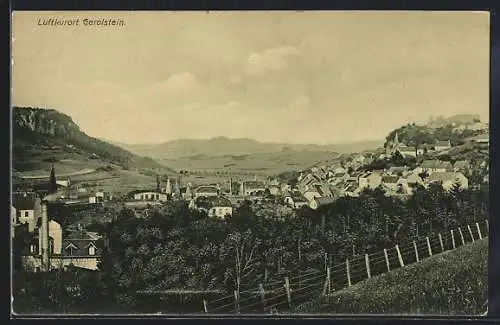 AK Gerolstein, Ortsansicht aus der Vogelschau