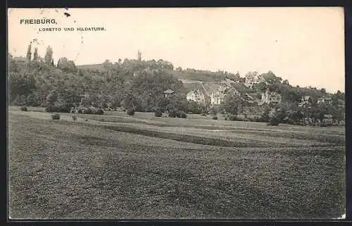 AK Freiburg / Breisgau, L`Oretto und Hildaturm