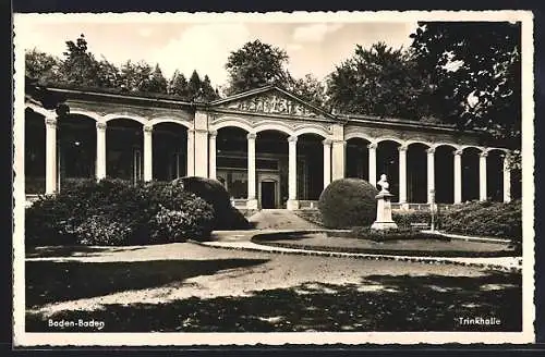 AK Baden Baden, Trinkhalle im Park