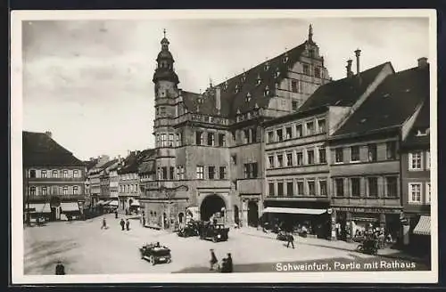 AK Schweinfurt /Main, Partie mit Rathaus