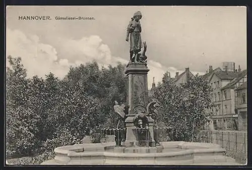 AK Hannover, Gänseliesel-Brunnen