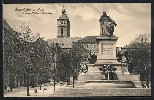 AK Schweinfurt a. Main, Friedrich Rückert-Denkmal