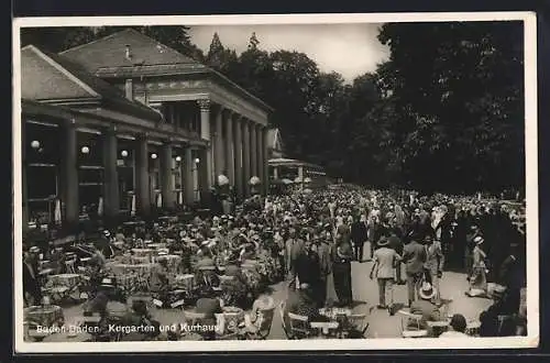 AK Baden-Baden, Kurgarten und Kurhaus