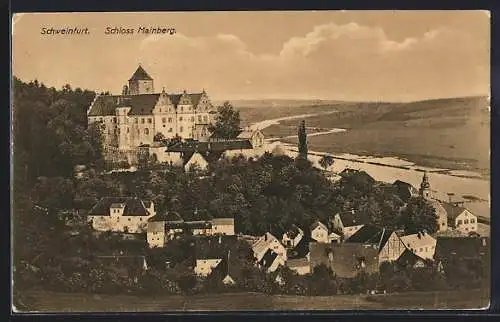 AK Schweinfurt a. M., Ansicht mit Schloss Mainberg