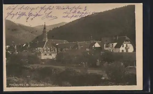 AK Freiburg i. Br., Günterstal mit Kirche