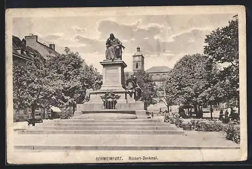 AK Schweinfurt, Rückert-Denkmal