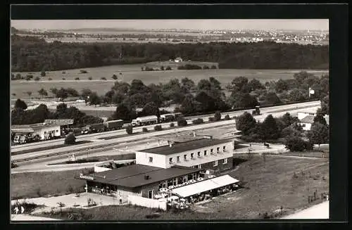 AK Stuttgart, Autobahn-Raststätte Stuttgart-Süd von Erich Hanke