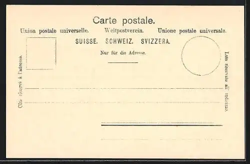 AK Davos, Totalansicht im Winter aus der Vogelschau