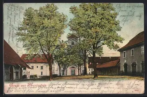 AK Mariastein, Hotel de la Poste, Eingang zur Kirche