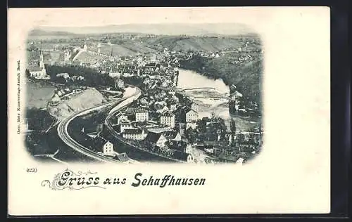AK Schaffhausen, Teilansicht mit Flusspartie