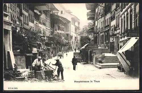 AK Thun, Blick in Hauptstrasse