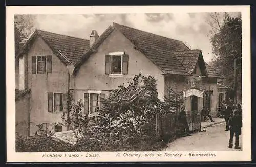 AK Beurnevésin, Restaurant A. Chalmey, Frontiere Franco-Suisse