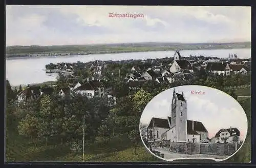 AK Ermatingen, Kirche und Ortspanorama