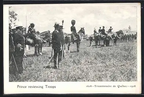 AK Québec, Prince reviewing Troops