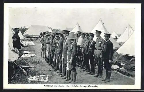 AK Barriefield Camp, Calling the Roll