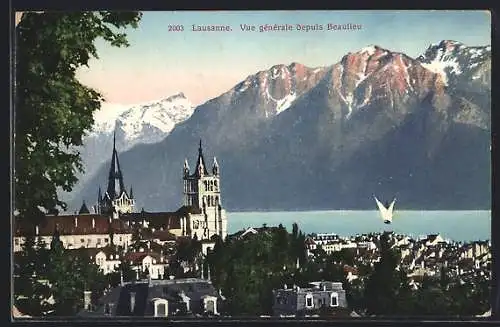 AK Lausanne, Vue générale depuis Beaulieu