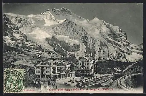 AK Kleine Scheidegg, Hotel mit Jungfrau