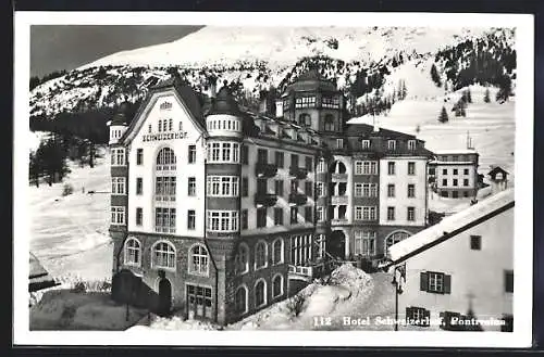 AK Pontresina, Hotel Schweizerhof im Winter